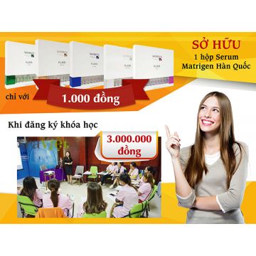 Đăng kí học nghề spa trong tháng 07/2018 để sở hữu serum Hàn Quốc với giá 1.000 đồng