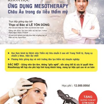 Khóa học Ứng dụng Mesotherapy châu Âu trong da liễu thẩm mỹ